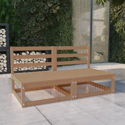 Canapé à 2 places de jardin Marron miel Bois de pin solide alsavelo