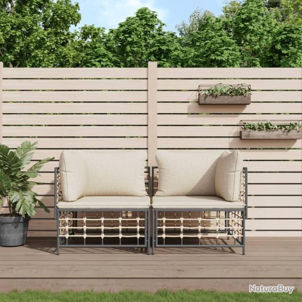 Canaps d'angle sectionnels avec coussins 2 pcs rsine tresse alsavelo