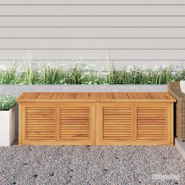 Bote de rangement jardin et sac 175x50x55 cm bois massif teck alsavelo