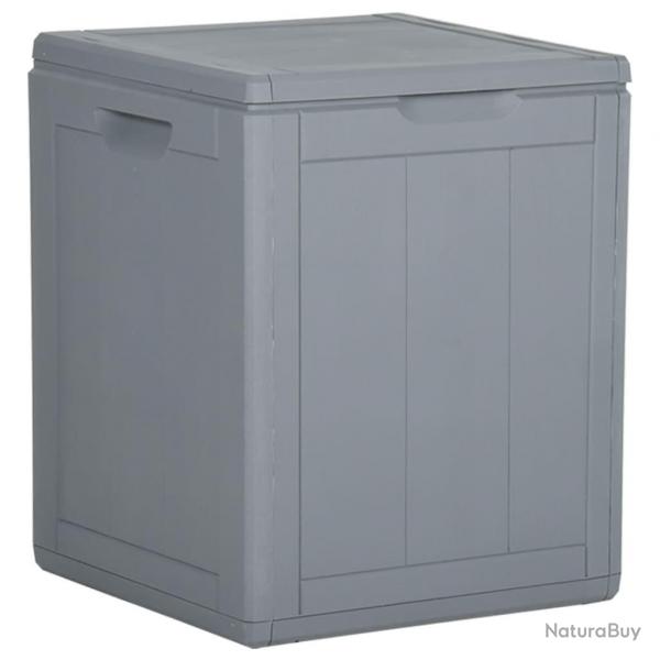 Bote de rangement de jardin 90 L Gris PP Rotin alsavelo