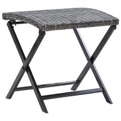 Tabouret pliable résine tressée gris alsavelo