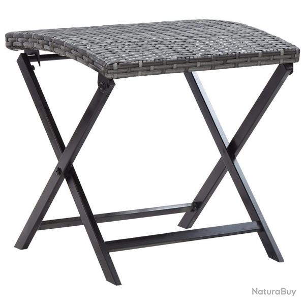 Tabouret pliable rsine tresse gris alsavelo