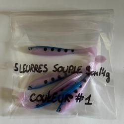 5 Leurres souple 9cm/4g couleur #1