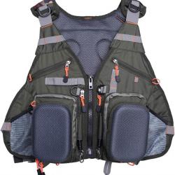 Gilet de Pêche Réglable Taille Unique Adapté à Différents Types de Pêche Truite Mouche