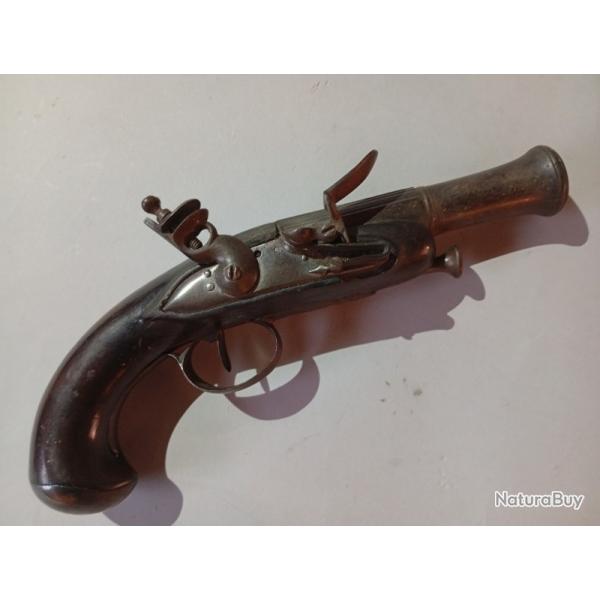 Pistolet de marine  silex tromblon du XVIIIeme siecle