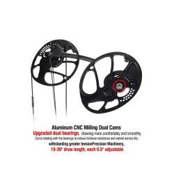 Kit arc à poulie Topoint T1 Beginner LH Dipped ghost 20-60lbs