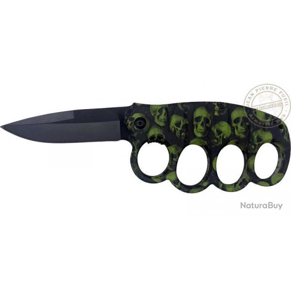 Couteau Poing Amricain Crnes verts