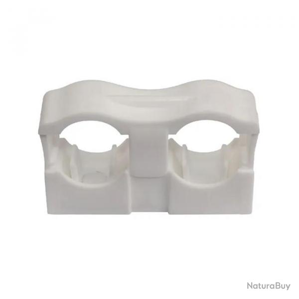 Collier de fixation double Nicoll COLLCLIP pour multicouche cuivre PER en PVC blanc 100 pices