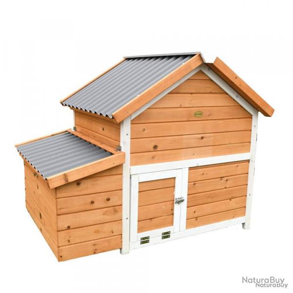 Poulailler 3 poules Confort toit plastique complet