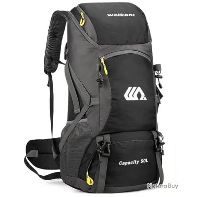 Sac à Dos De Randonnée 50L Imperméable WoneNice - Avec Housse De Pluie, Pour Trekking, Camping - 8