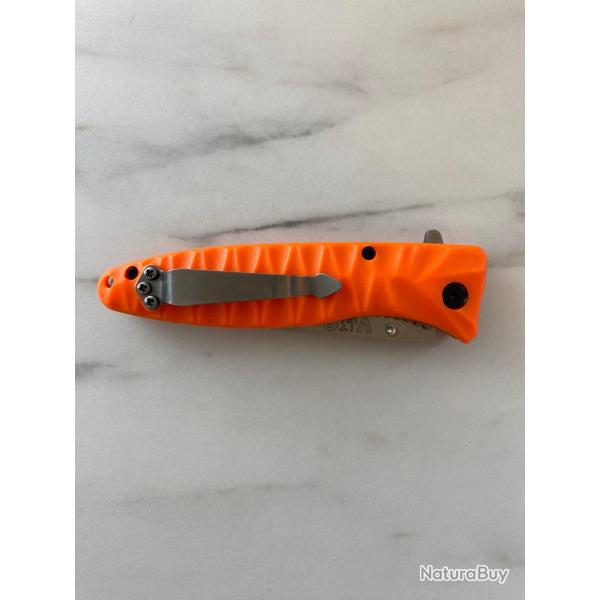 Couteau cran d'arrêt orange