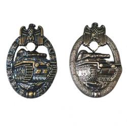 Insigne d'Assaut de Char Allemand WW2 Panzerkampfabzeichen - Reproduction Bronze et Argent Bronze
