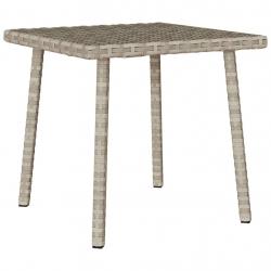 Table basse de jardin rectangulaire gris clair résine tressée alsavelo