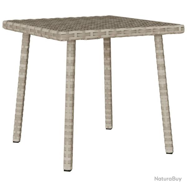 Table basse de jardin rectangulaire gris clair rsine tresse alsavelo