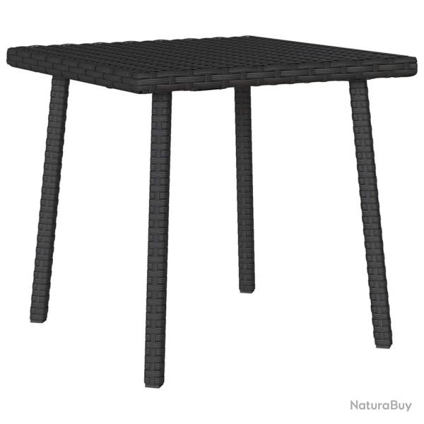 Table basse de jardin rectangulaire noir 40x40x37 cm rotin alsavelo