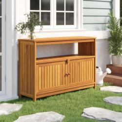 Table console de jardin 110x35x75 cm bois massif d'acacia alsavelo