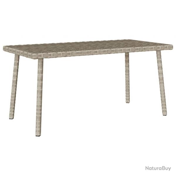 Table basse de jardin rectangulaire gris clair rsine tresse alsavelo