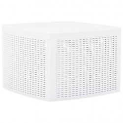 Table d'appoint Blanc 54x54x36,5 cm Plastique alsavelo