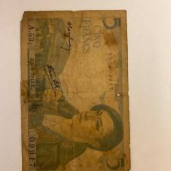 Billet ancien Franc
