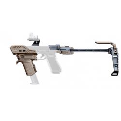 NOUVEAUTÉ 2025 "PRÉCOMMANDE" KIT STABILISATEUR RECOVER S-PRO MG COMPLET POUR GLOCK - TAN