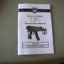 mode d'emploi notice pour SKORPION VZ 61 VZ61