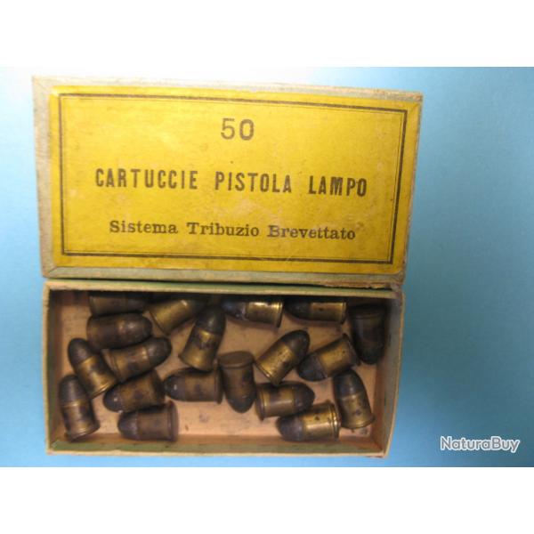 20 cartouches de 8 mm type le gaulois eclair et Tribuzio dans la boite Lampo Cat D