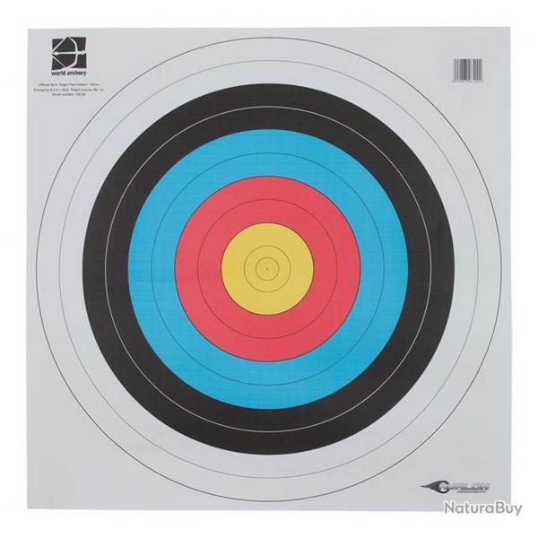 Lot de 100 Blason de Cible World Archery 60cm - Prcision Standard Centre 10 -