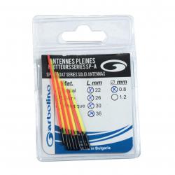 Garbolino antennes Flotteurs Sp-A 1.8 ,2.5 et 3 mm plastique creux 1.8 mm   3 roses + 3 vertes