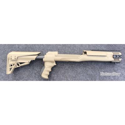 Crosse pliante et rétractable, tactique pour RUGER Mini 14 et 30 TAN ...