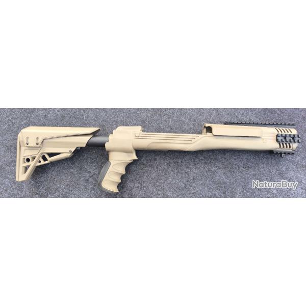 Crosse pliante et rtractable, tactique pour RUGER Mini 14 et 30 TAN