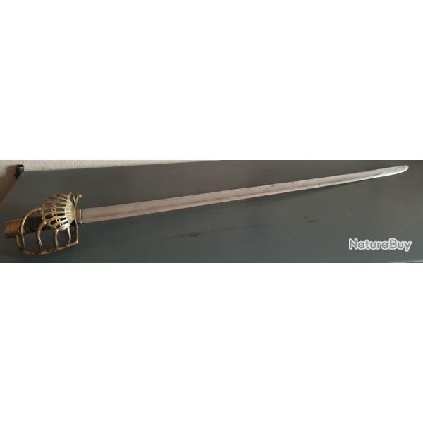 SABRE D'OFFICIER DE DRAGON  garde de bataille, premier empire