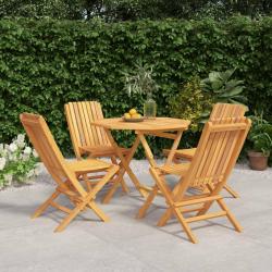 Ensemble à manger de jardin 5 pcs Bois de teck massif alsavelo
