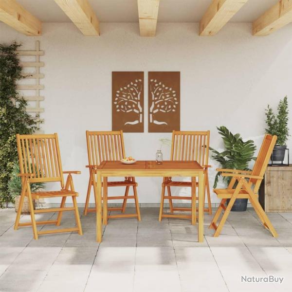 Ensemble  manger de jardin 5 pcs Bois d'acacia solide alsavelo
