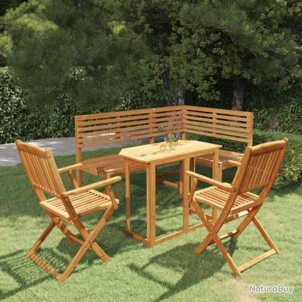 bistro 4 pcs Bois d'acacia solide alsavelo