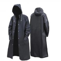 Long imperméable pour hommes et femmes à capuche noir plusieurs tailles disponible