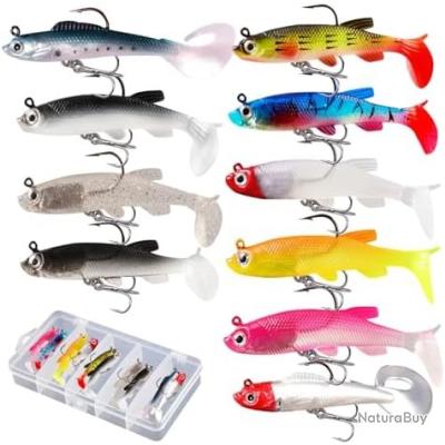 Lot De 10 Leurres Cuillères Tournantes Pour Pêche Carnassier - Hameçons Triples - Pour Mer Et Rivière | Boîte De Rangement Incluse - 2