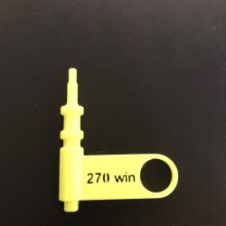 Témoin de sécurité, témoin de chambre vide pour arme chambrée en calibre 270 win.