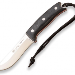 Joker CM-140 - Couteau Buschcraft à lame fixe - manche micarta noir lame 11cm