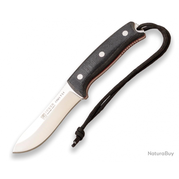 Joker CM-140 - Couteau Buschcraft  lame fixe - manche micarta noir lame 11cm