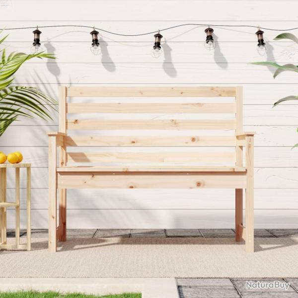 Banc de jardin 109x48x91,5 cm bois massif de pin alsavelo