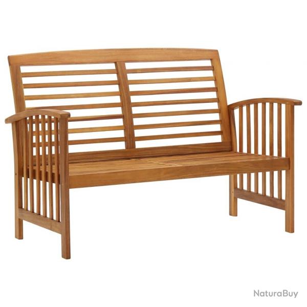 Banc de jardin 119 cm bois d'acacia solide alsavelo