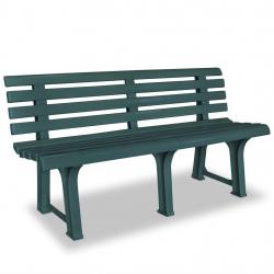 Banc de jardin 145,5 cm Plastique Vert alsavelo