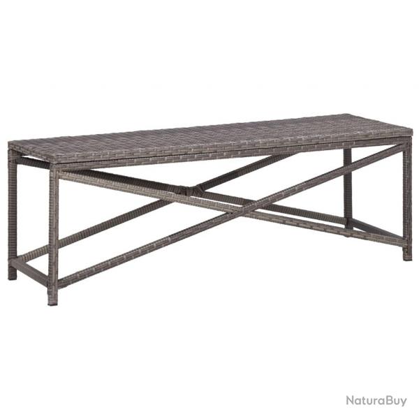Banc de jardin 120 cm Rsine tresse Gris alsavelo