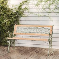 Banc de jardin 122 cm Bois de sapin massif alsavelo