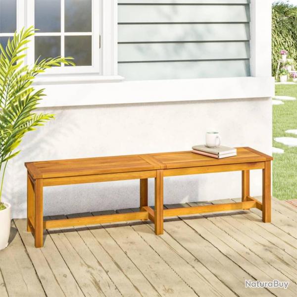 Banc de jardin 150x35x45 cm bois massif d'acacia alsavelo