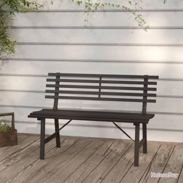 Banc de jardin 110 cm Acier Noir alsavelo