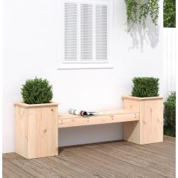 Banc avec jardinières 184,5x39,5x56,5 cm bois massif de pin alsavelo