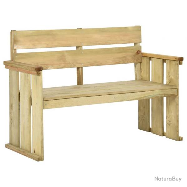 Banc de jardin 121 cm bois de pin imprgn alsavelo