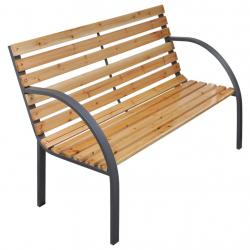 Banc de jardin 112 cm Bois de sapin massif alsavelo
