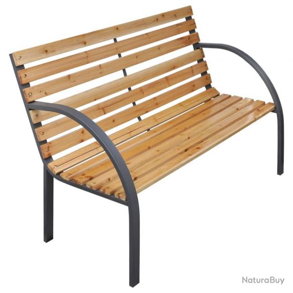 Banc de jardin 112 cm Bois de sapin massif alsavelo